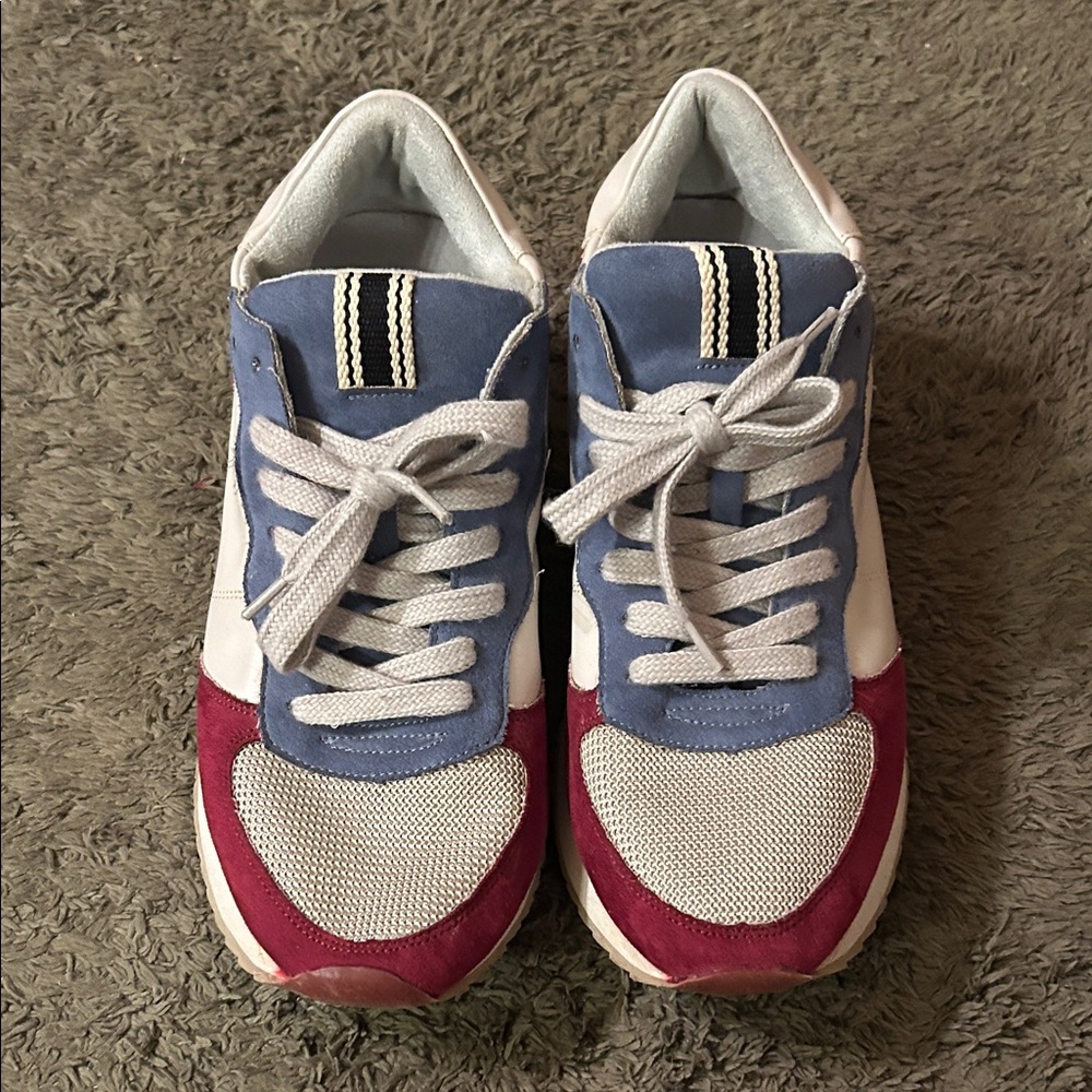 ShuShop Women's Sneakers - Blue, Red, and White